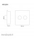 Artistic Modern 2 Gang 2 Way LED Dimmer Switch Gold Chrome Finish-2
