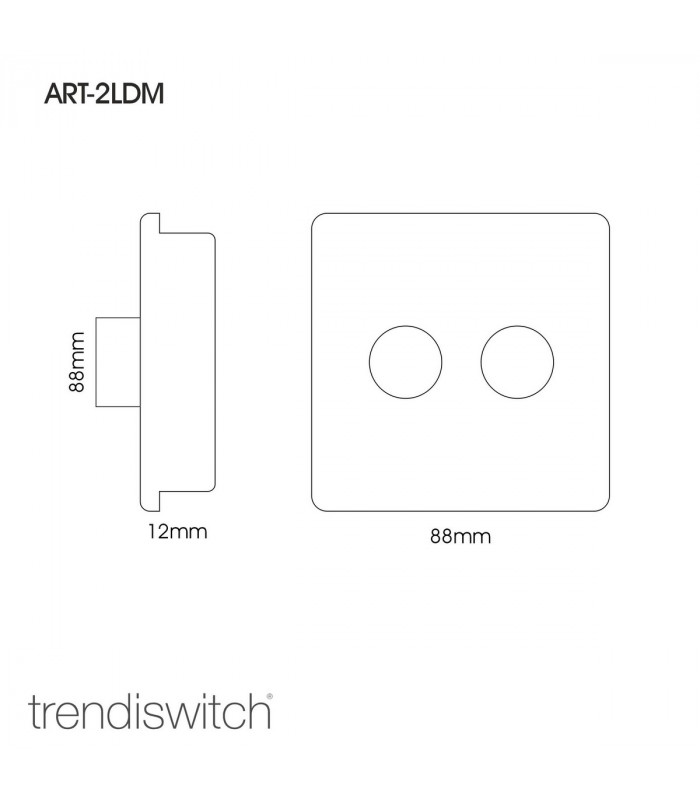 Artistic Modern 2 Gang 2 Way LED Dimmer Switch Gold Chrome Finish-2