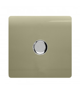 Artistic Modern 1 Gang 1 Way LED Dimmer Switch Gold Chrome Finish-1