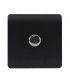 Artistic Modern 1 Gang 1 Way LED Dimmer Switch Matt Black Chrome Finish-1
