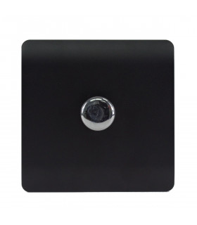 Artistic Modern 1 Gang 1 Way LED Dimmer Switch Matt Black Chrome Finish-1