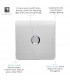 Artistic Modern 1 Gang 1 Way LED Dimmer Switch Gloss White Chrome Finish-3