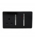 Artistic Modern 1 Gang 1 Way LED Dimmer Switch Gloss Black Chrome Finish-1