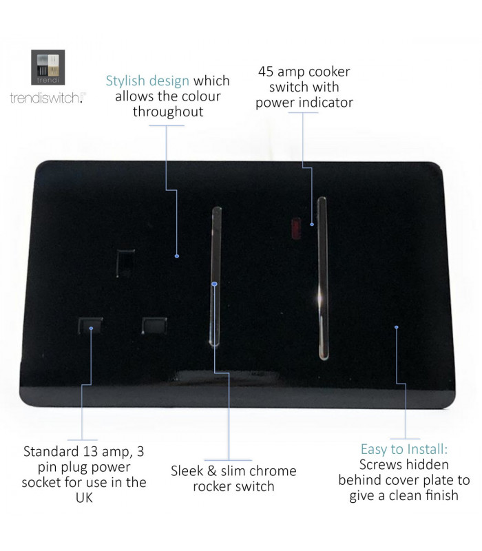 Artistic Modern 1 Gang 1 Way LED Dimmer Switch Gloss Black Chrome Finish-3