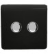 Artistic Modern Twin RJ11 Telephone Gloss Black Finish-1