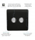 Artistic Modern Twin RJ11 Telephone Gloss Black Finish-3
