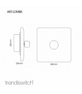 Artistic Modern RJ11 Telephone & PC Ethernet Gloss Black Finish-2