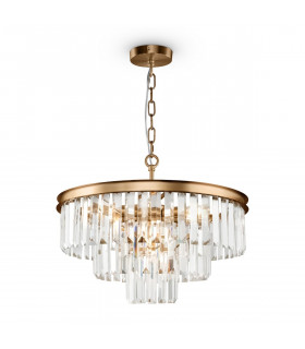 Classic Revero 7 Light Brass Pendant Ceiling Light-1