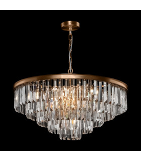 Classic Revero 12 Light Brass Pendant Ceiling Light-2