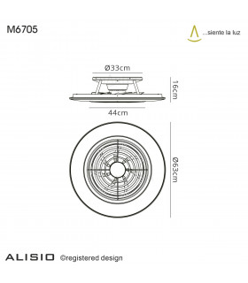 Alisio Ceiling Light 35W DC Reversible Fan White Remote Control APP Control White-2
