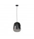 Smoky Dome Pendant Ceiling Light Black, 26cm, 1x E27