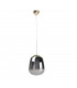 Smoky Dome Pendant Ceiling Light Black, Gold, 26cm, 1x E27