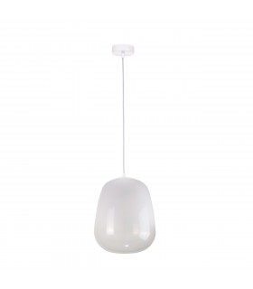 Smoky Dome Pendant Ceiling Light White, 26cm, 1x E27