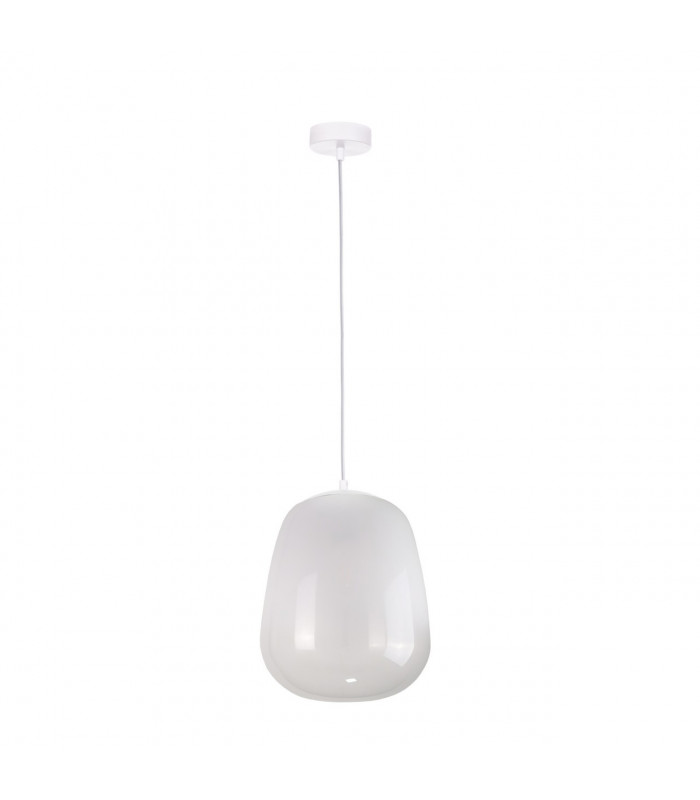 Smoky Dome Pendant Ceiling Light White, 26cm, 1x E27
