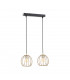 Globe Bar Pendant Ceiling Light Black, Gold, 50cm, 2x E27
