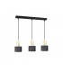Luce Bar Pendant Ceiling Light Black, Gold, 60cm, 3x E27