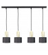 Luce Bar Pendant Ceiling Light Black, Gold, 100cm, 4x E27