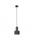 Luce Cylindrical Pendant Ceiling Light Black, 15cm, 1x E27