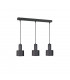 Luce Bar Pendant Ceiling Light Black, 60cm, 3x E27