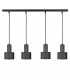 Luce Bar Pendant Ceiling Light Black, 100cm, 4x E27