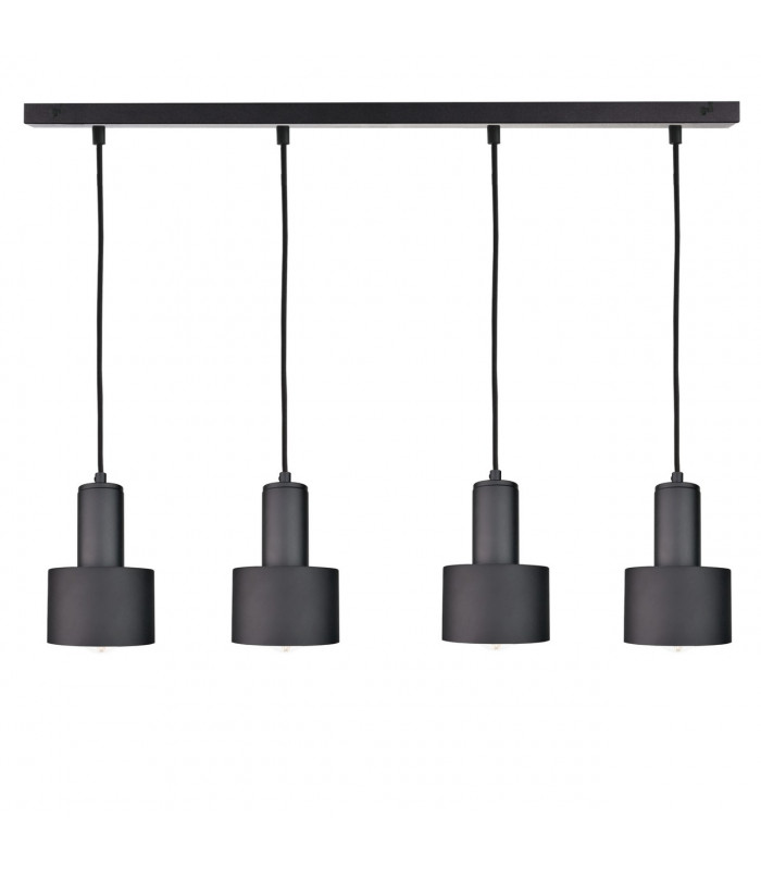 Luce Bar Pendant Ceiling Light Black, 100cm, 4x E27