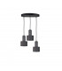 Luce Cluster Pendant Ceiling Light Black, 30cm, 3x E27