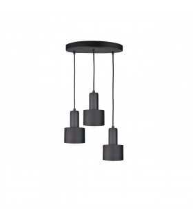 Luce Cluster Pendant Ceiling Light Black, 30cm, 3x E27