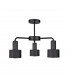 Luce Multi Arm Semi Flush Ceiling Light Black, 44cm, 3x E27