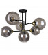 Cosmo Multi Arm Semi Flush Ceiling Light Black, Gold, 55cm, 6x E27