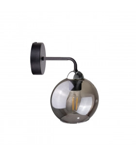 Cosmo Dome Wall Lamp Black, Silver, 23cm, 1x E27