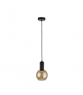 Jantar Slim Pendant Ceiling Light Black, 15cm, 1x E27