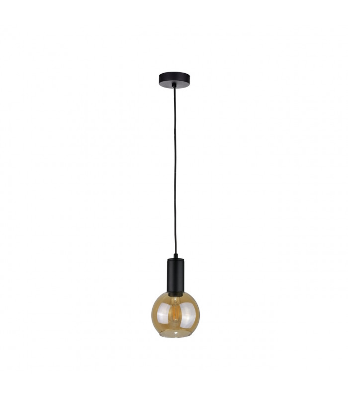 Jantar Slim Pendant Ceiling Light Black, 15cm, 1x E27