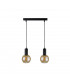 Jantar Bar Pendant Ceiling Light Black, 50cm, 2x E27
