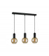Jantar Bar Pendant Ceiling Light Black, 60cm, 3x E27