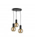 Jantar Cluster Pendant Ceiling Light Black, 30cm, 3x E27