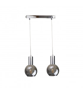 Supra Bar Pendant Ceiling Light Silver, 50cm, 2x E27