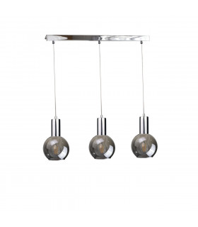 Supra Bar Pendant Ceiling Light Silver, 60cm, 3x E27