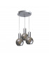 Supra Cluster Pendant Ceiling Light Silver, 30cm, 3x E27