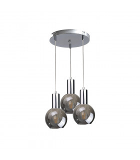 Supra Cluster Pendant Ceiling Light Silver, 30cm, 3x E27