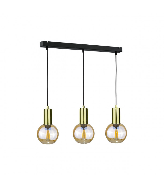 Jantar Bar Pendant Ceiling Light Gold, 60cm, 3x E27
