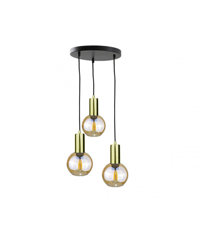 Jantar Cluster Pendant Ceiling Light Gold, 30cm, 3x E27