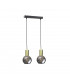 Supra Bar Pendant Ceiling Light Black, Gold, 50cm, 2x E27