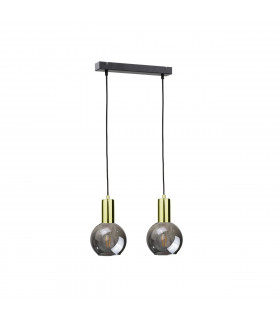 Supra Bar Pendant Ceiling Light Black, Gold, 50cm, 2x E27