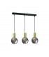 Supra Bar Pendant Ceiling Light Black, Gold, 60cm, 3x E27