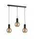 Jantar Bar Pendant Ceiling Light Wood, 60cm, 3x E27