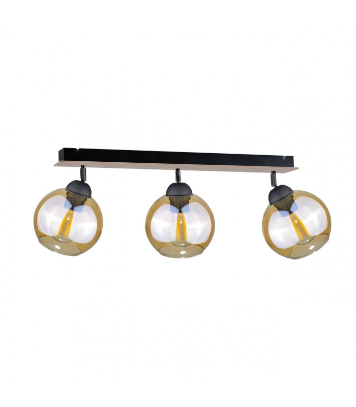 Thea Ceiling Spotlight Bar Wood, 60cm, 3x E27