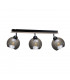 Wood Ceiling Spotlight Bar Black, 60cm, 3x E27
