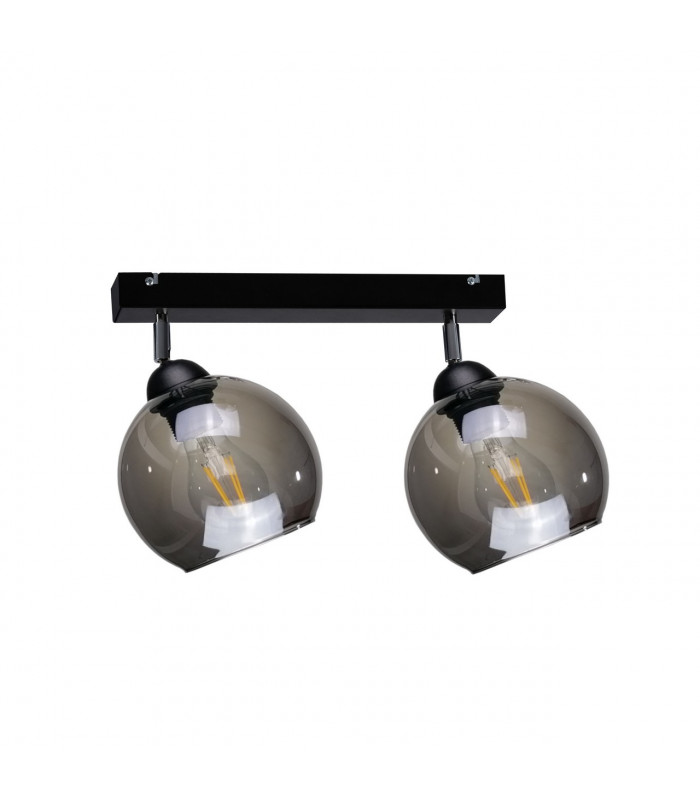 Yuno Twin Ceiling Spotlight Black, 50cm, 2x E27