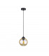 Ambre Dome Pendant Ceiling Light Black, 15cm, 1x E27