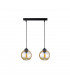 Ambre Bar Pendant Ceiling Light Black, 50cm, 2x E27
